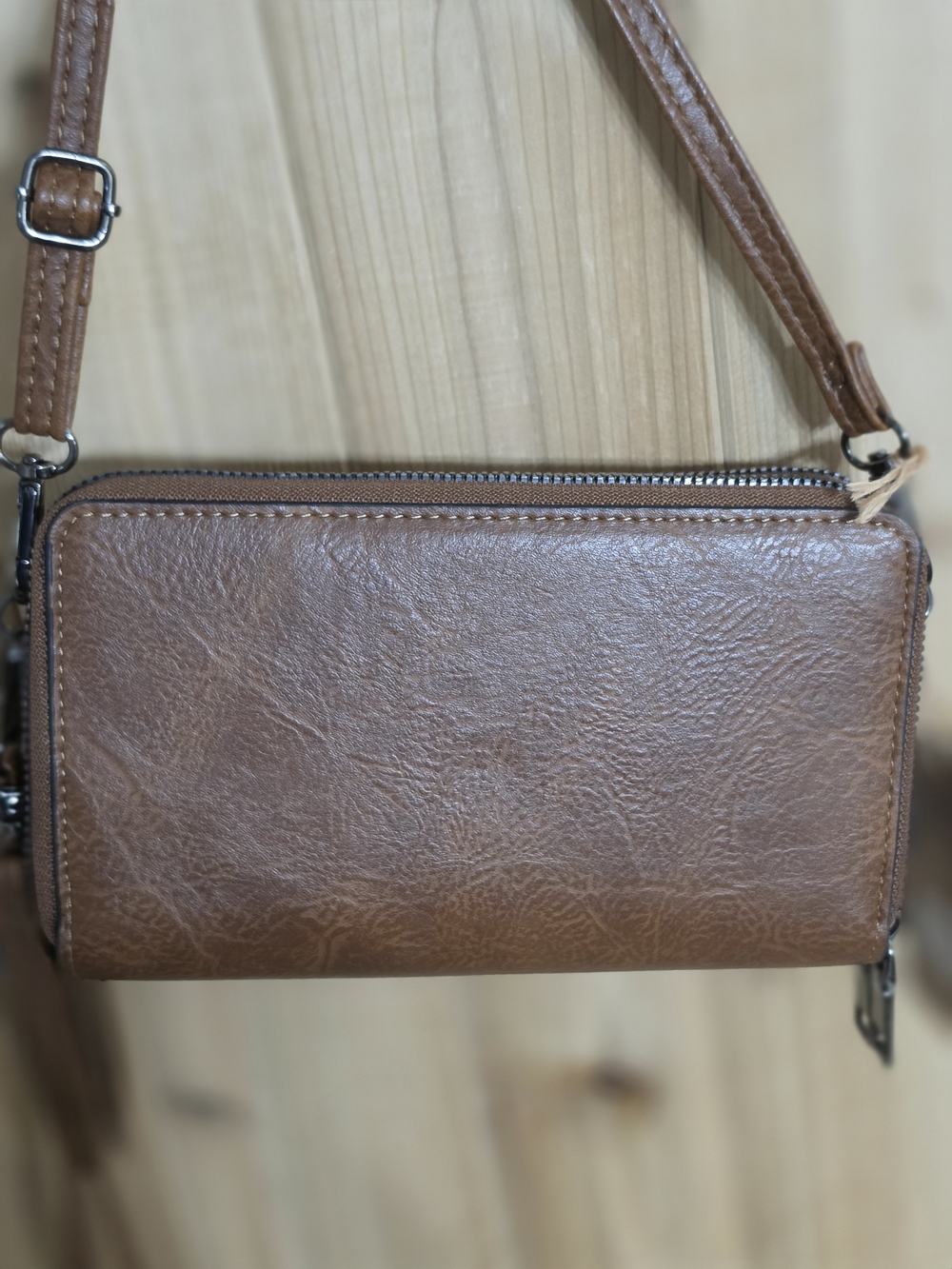 Sam & Hadley Western Tooled Faux Leather Crossbody Wallet Bag - Picture 3 of 16